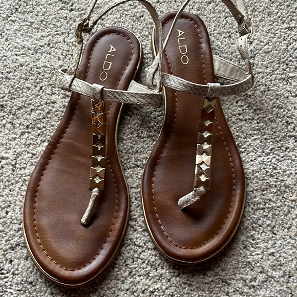 Aldo cream sandals size 7 - Picture 1 of 3